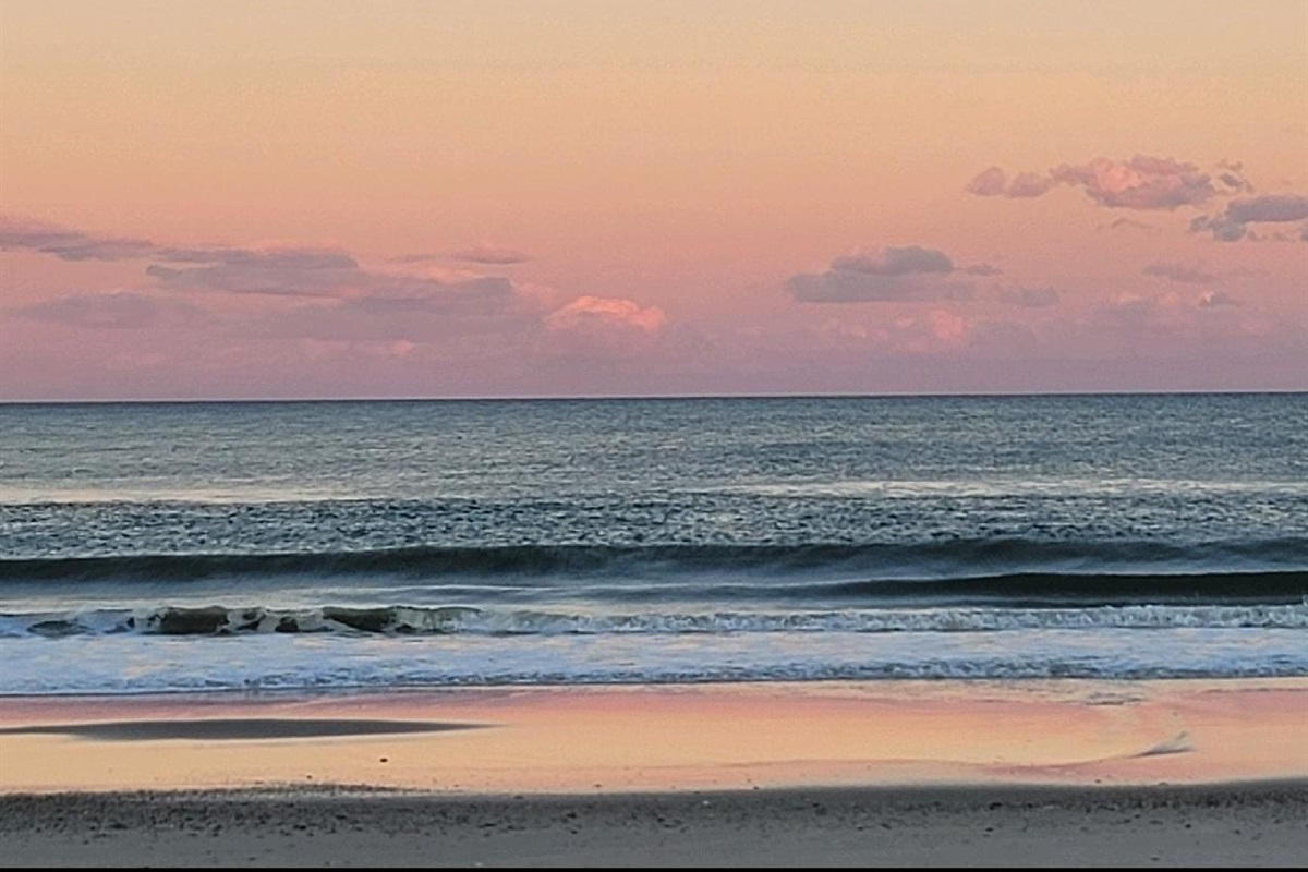 Sunset view on the beach.