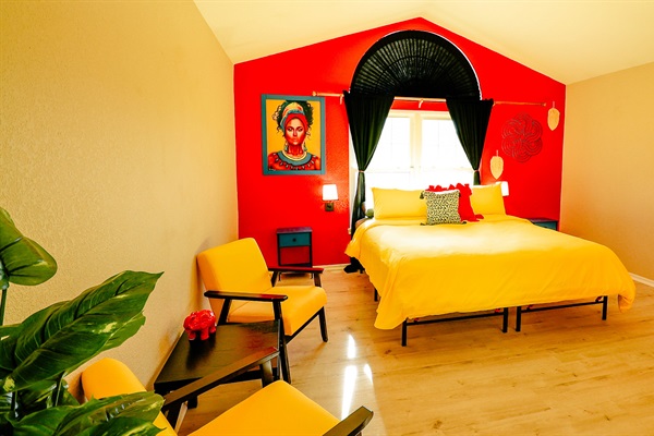 Enjoy a royal night's sleep in our queen-sized bed, thoughtfully designed for ultimate comfort