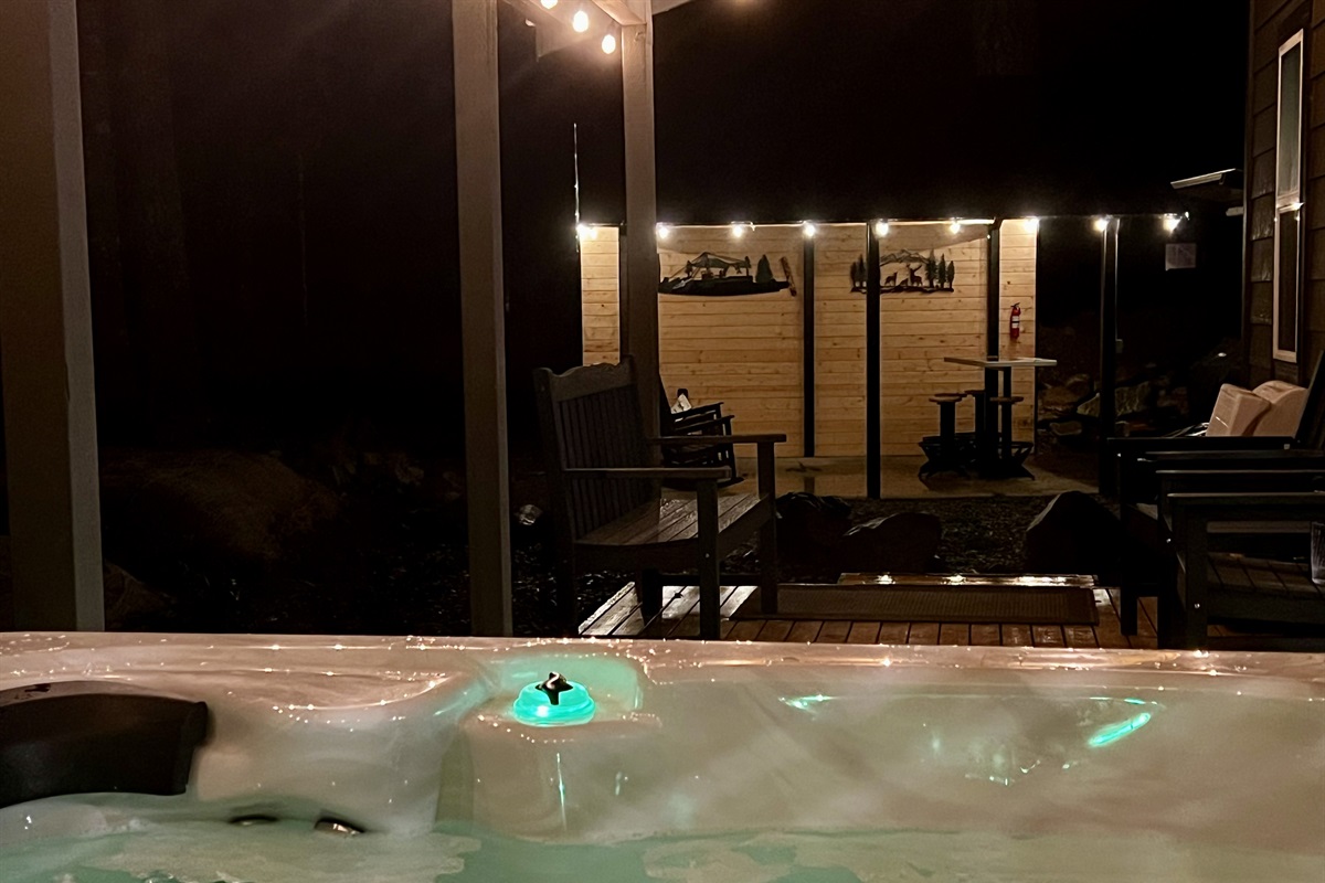 Nothing beats the hot tub at night