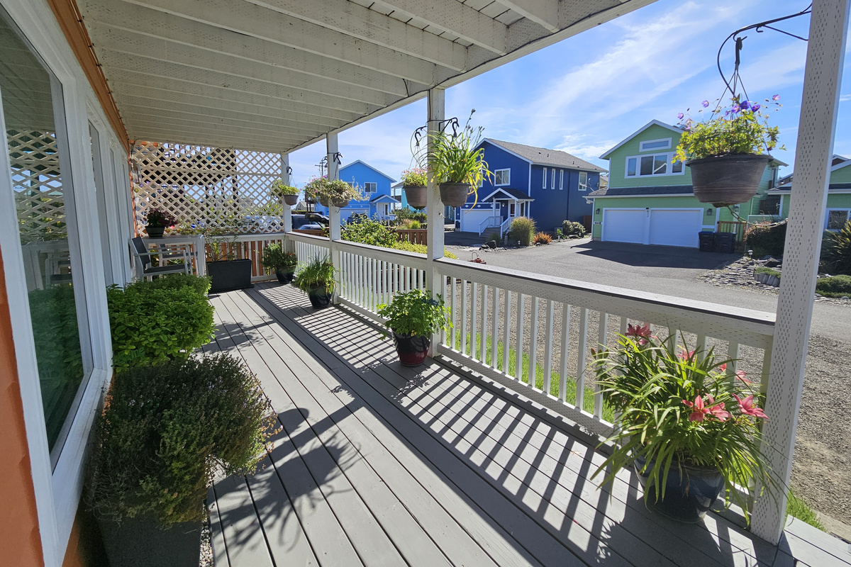 Front porch friendliness in a close knit colorful beach community.