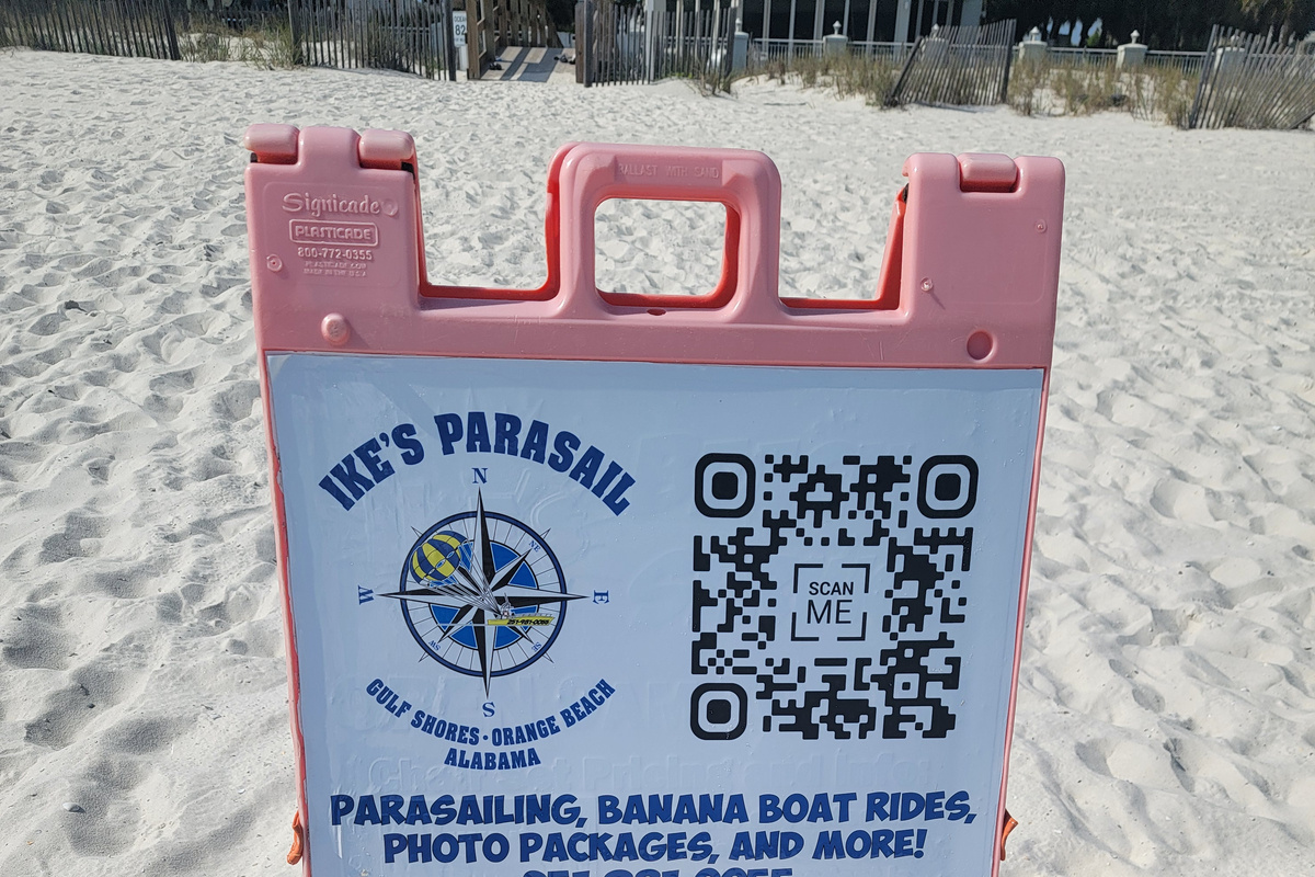 Ike's Beach Service and additional parking directly across the street.