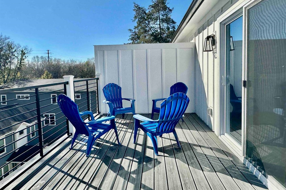 The sunny balcony is the perfect place to catch the sun