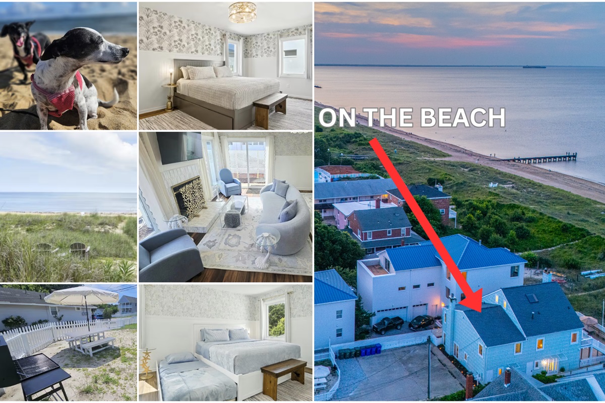 On the beach, with direct beach access!