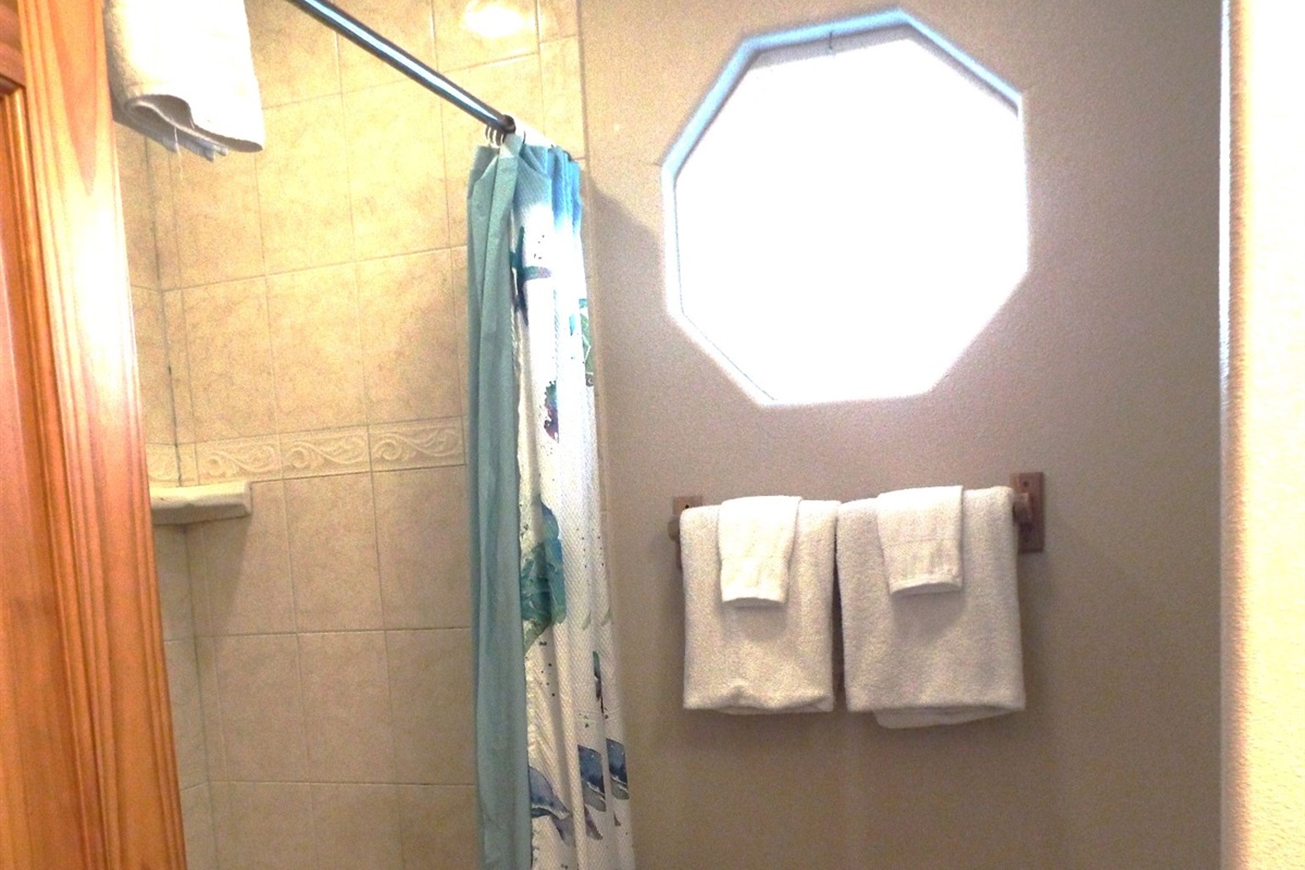 Side B has a no step, walk in shower