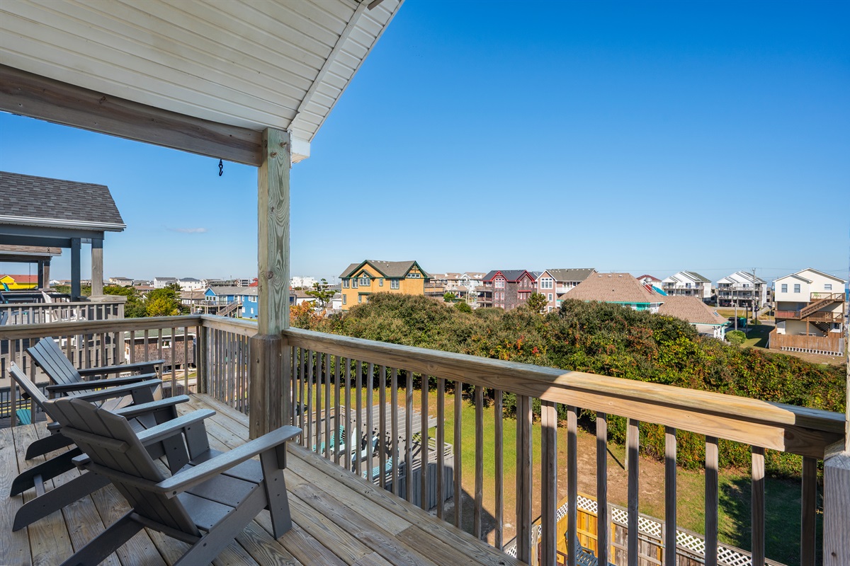 Top deck seating with beautiful ocean views.