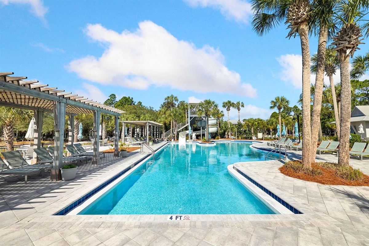 Family-friendly fun with pools, slides, and splash areas.