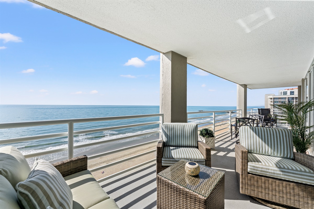 This could be your view!  Amazing Oceanfront Balcony