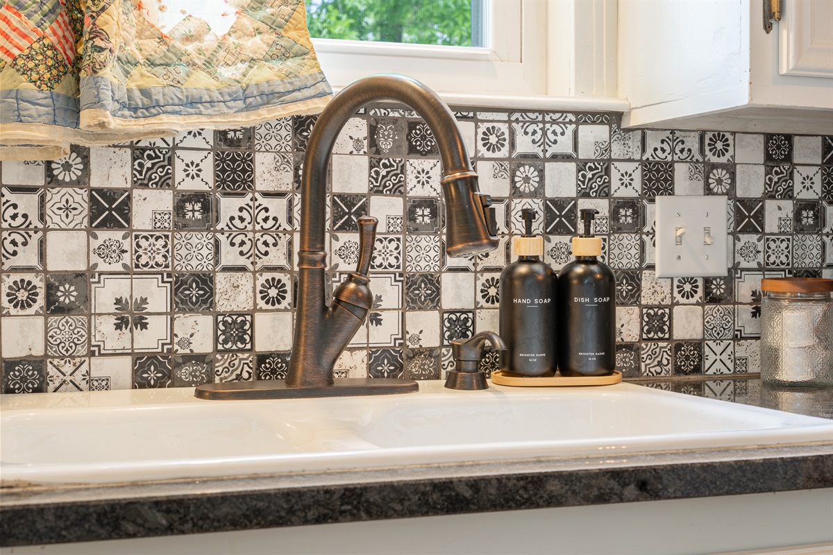 We provide hand soap and dish soap for any cleaning needs