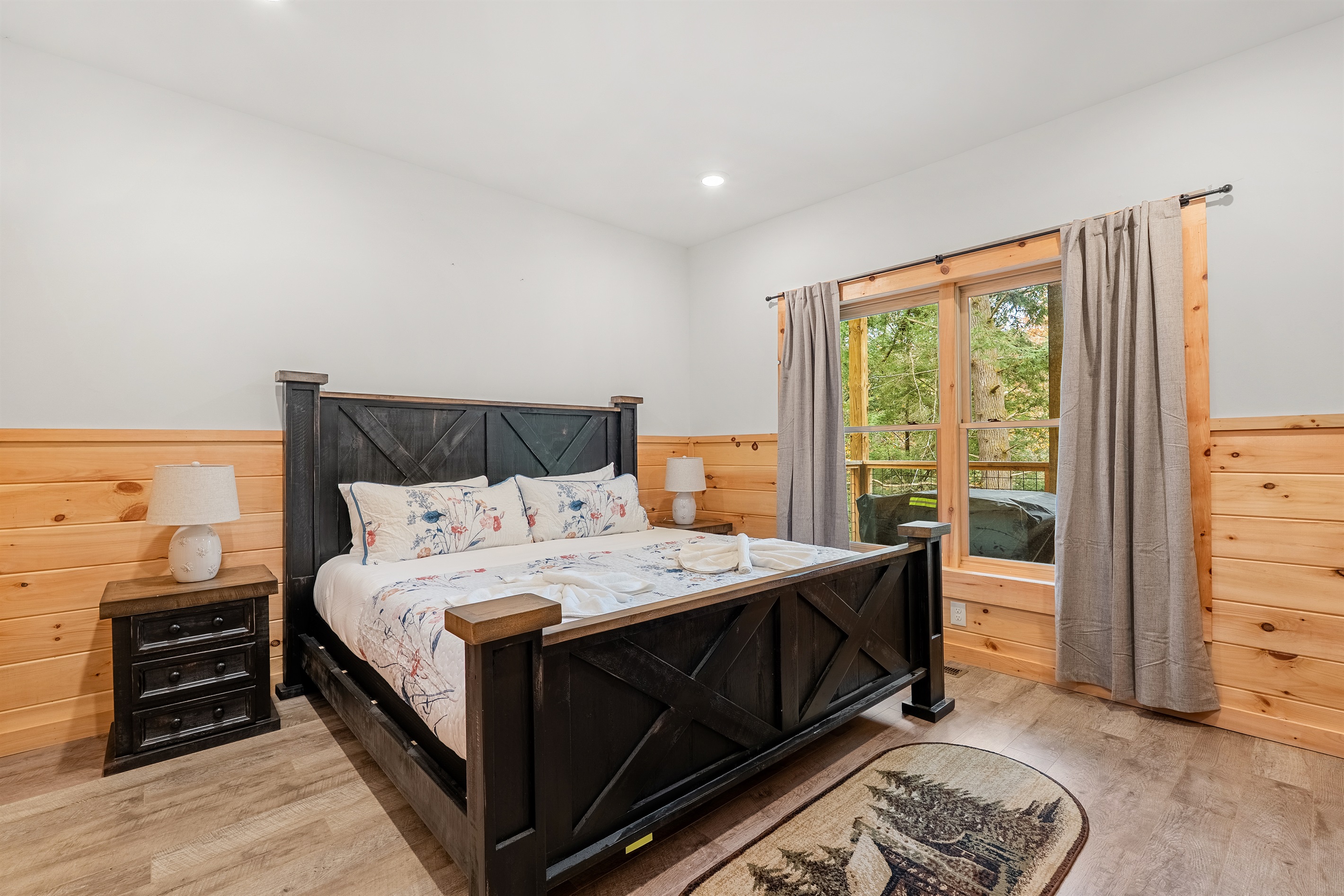 Sleep like royalty — cozy king bed,