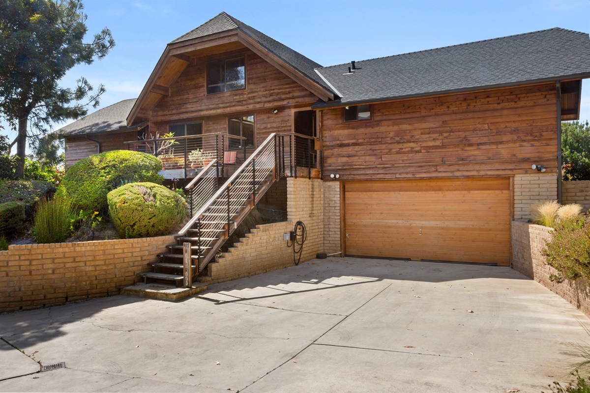 Front Door & Parking Area - 2 car garage