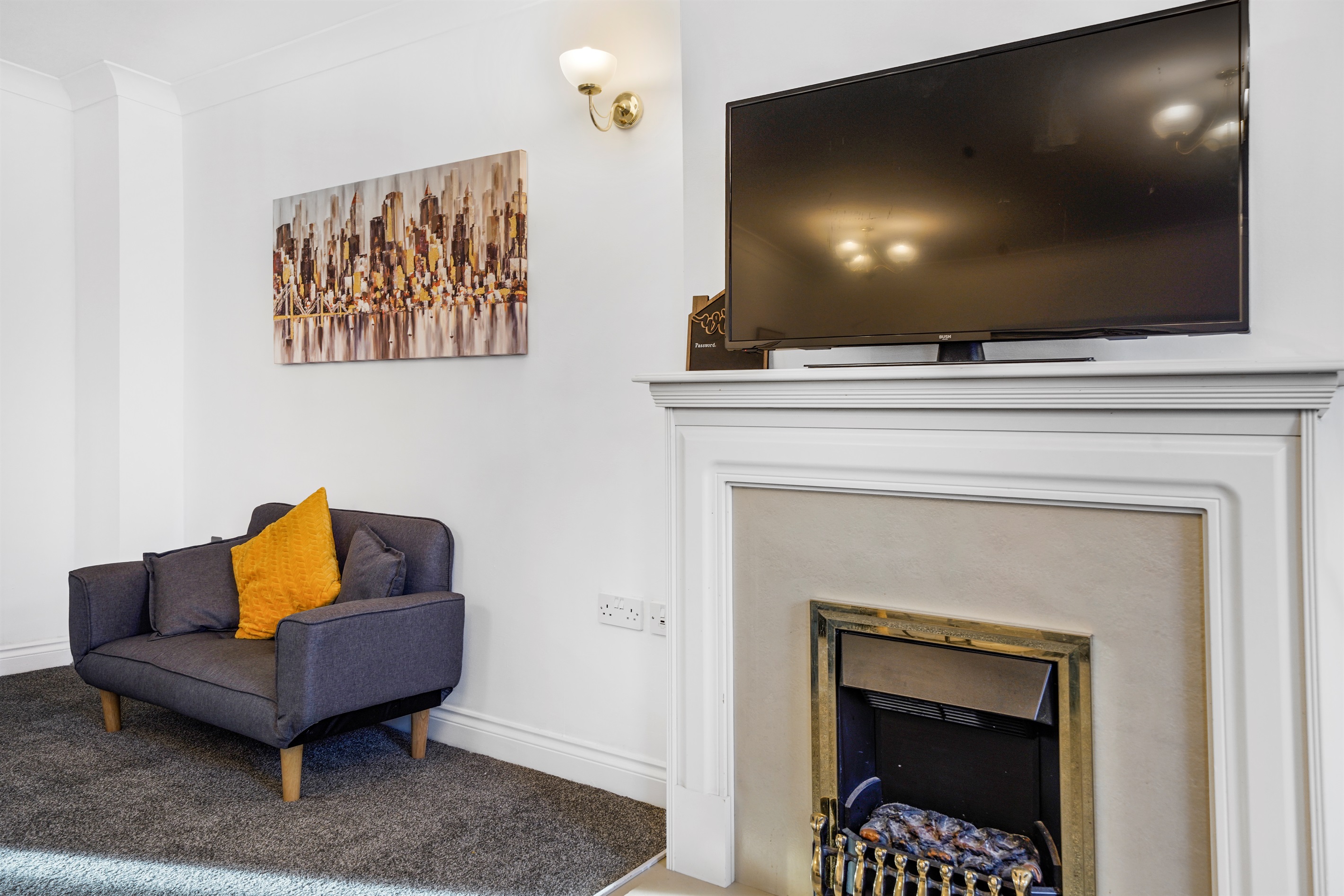 ️ [Cozy sofa bed + Ample seating just behind for ultimate comfort]