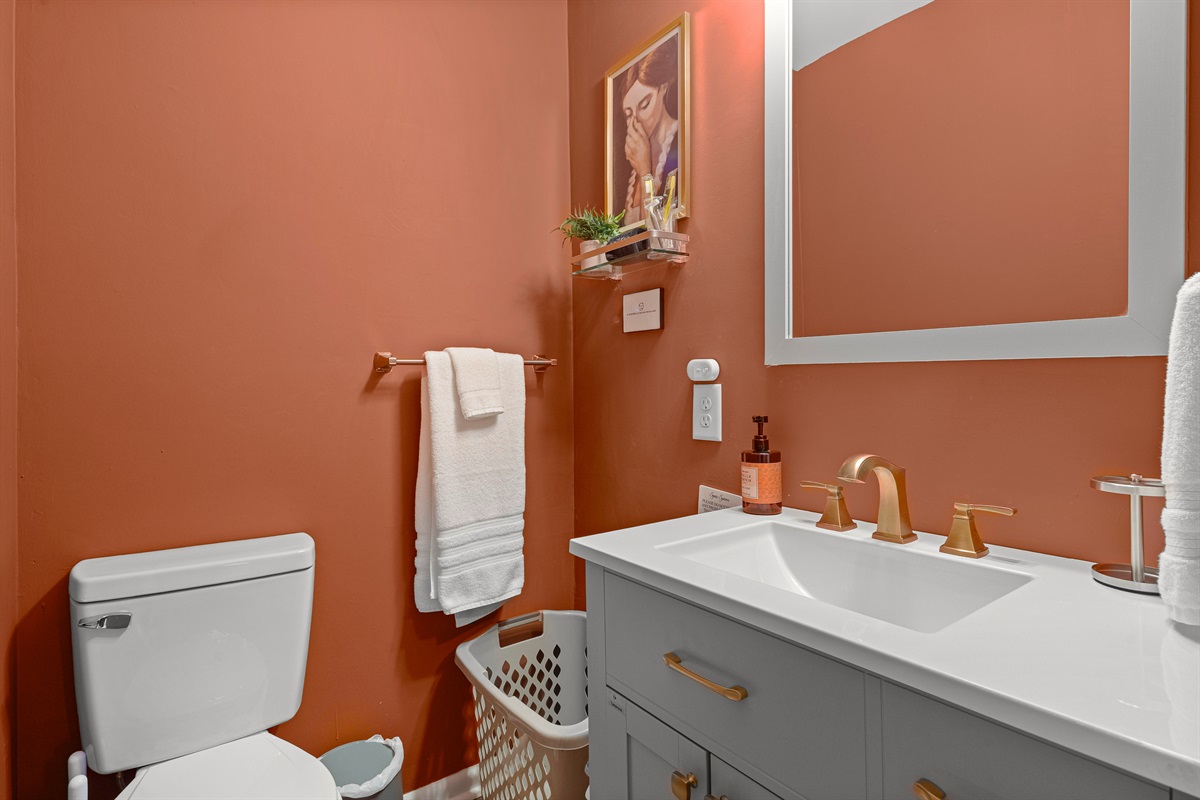 Private master half bath