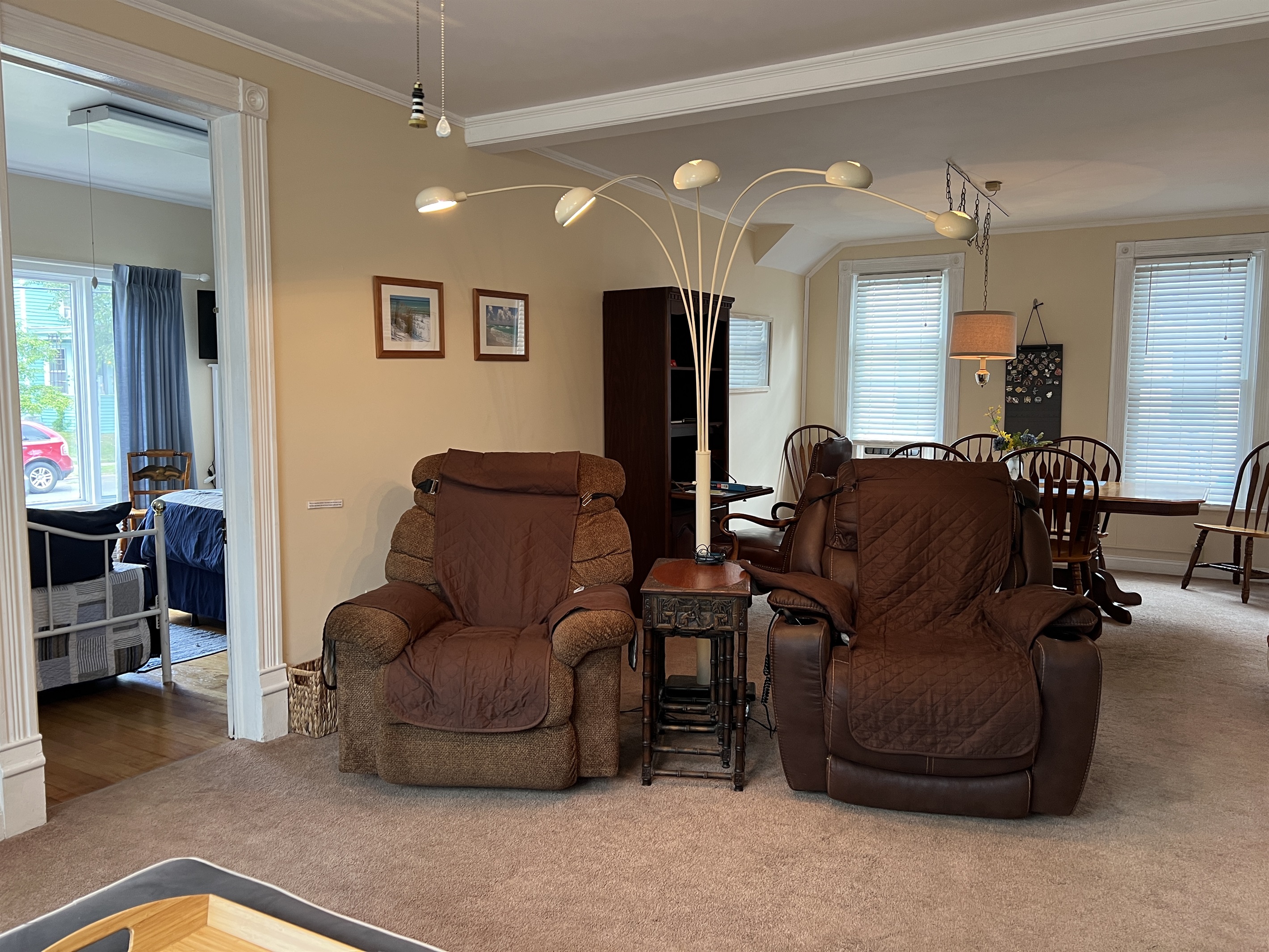 Living room and dining