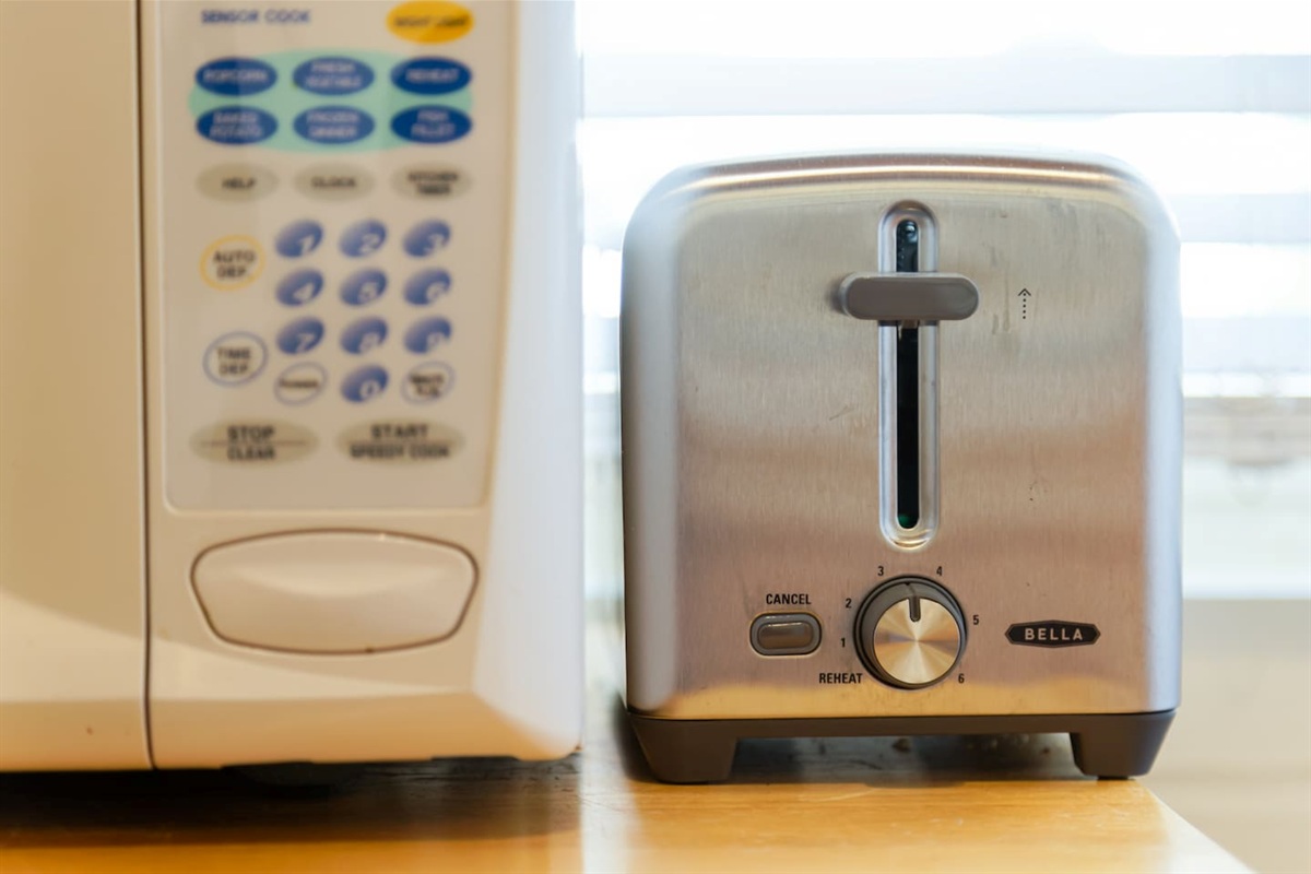 Microwave and toaster