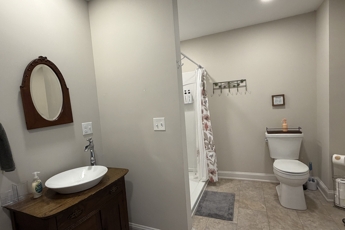 1st floor bathroom with shower and washer/dryer