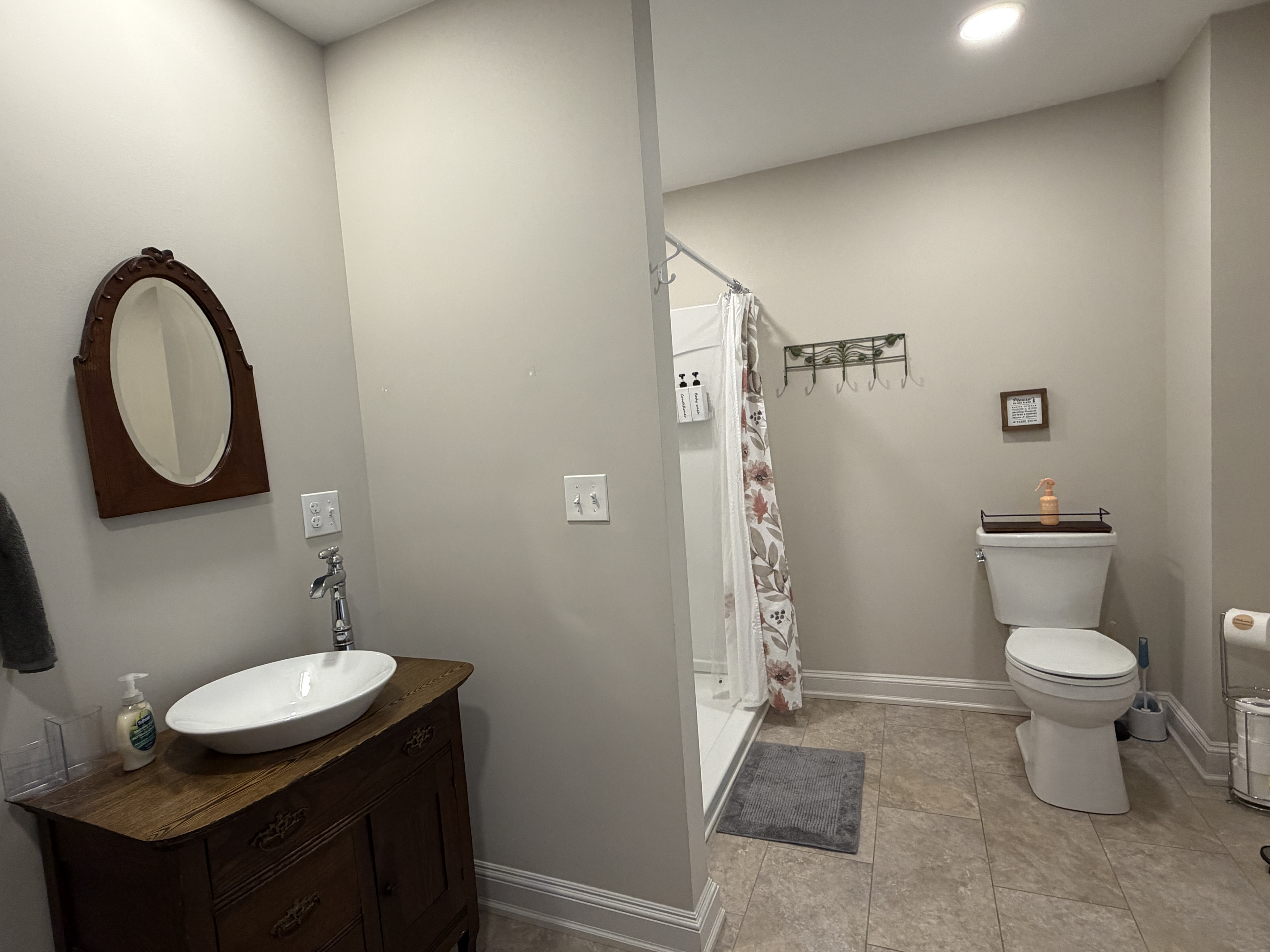 1st floor bathroom with shower and washer/dryer
