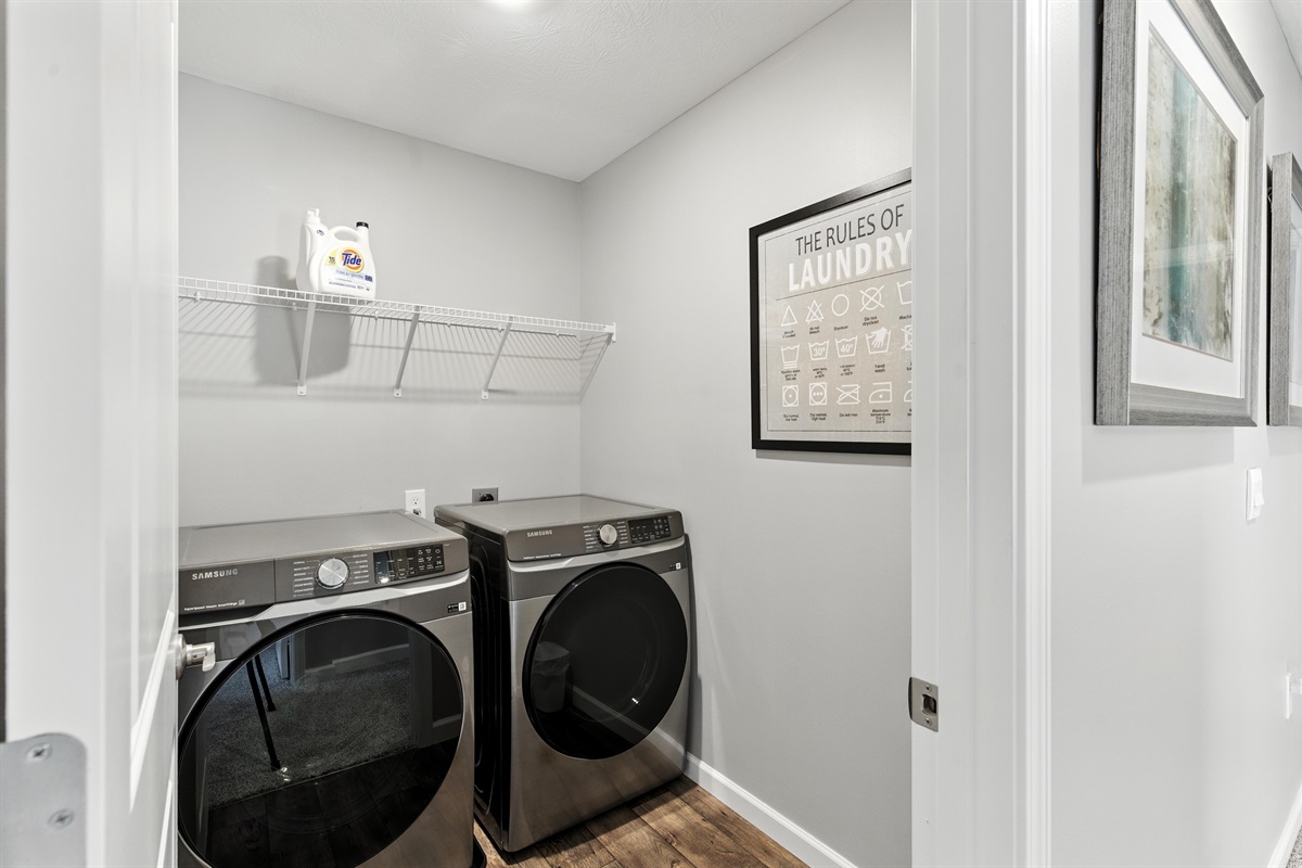 Stay fresh with in unit washer and dryer