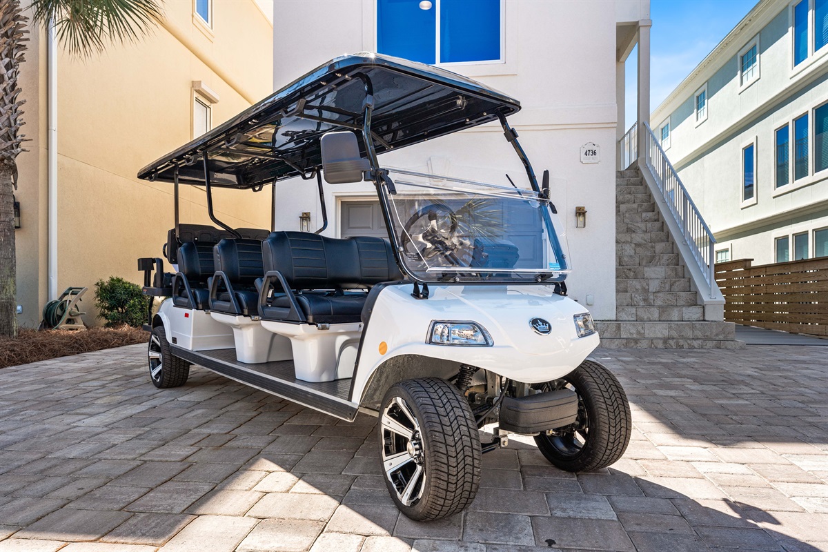 EIGHT SEAT Low Speed Vehicle (LSV) ("Golf Cart") - Enjoy the scenery and weather, check out the neighborhood or drive down Scenic Gulf Drive to a local restaurant or store, Florida Style!