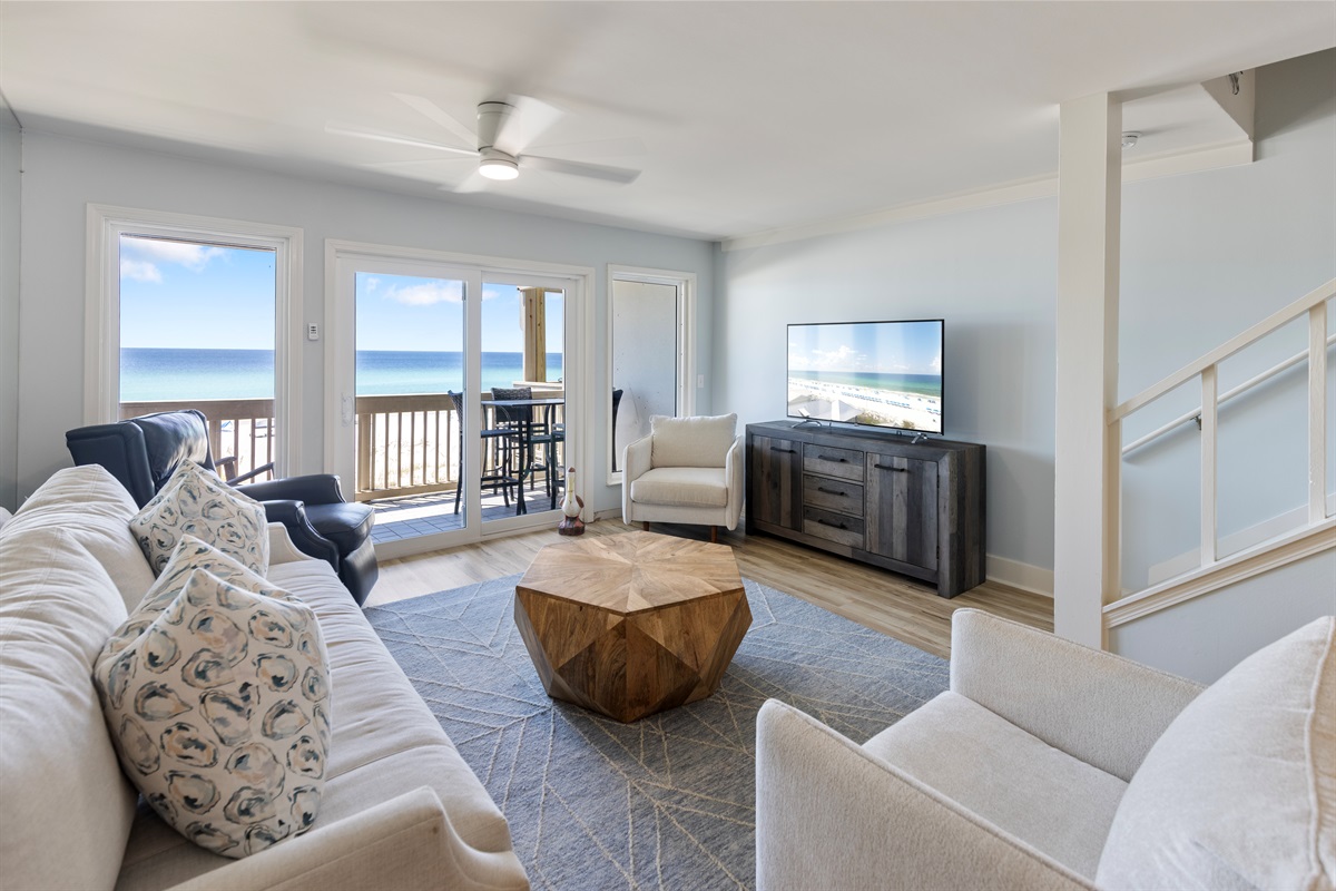 Gulf-Front Living Room