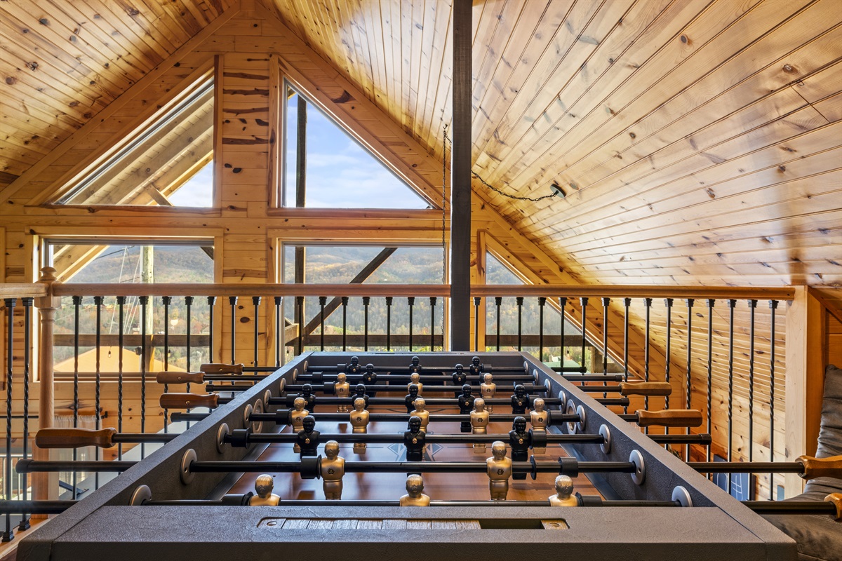 Enjoy a game of foosball at the loft