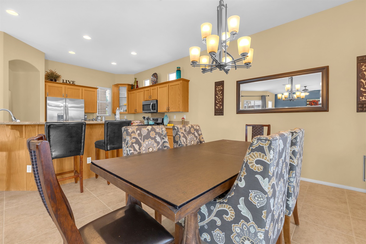 Open to the kitchen