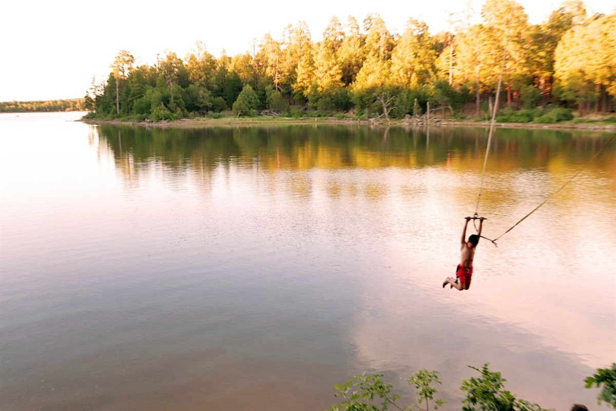There is also a fun rope swing located on the south side of Show Low lake, opposite of the boat ramp.