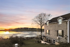 Sunset and the house