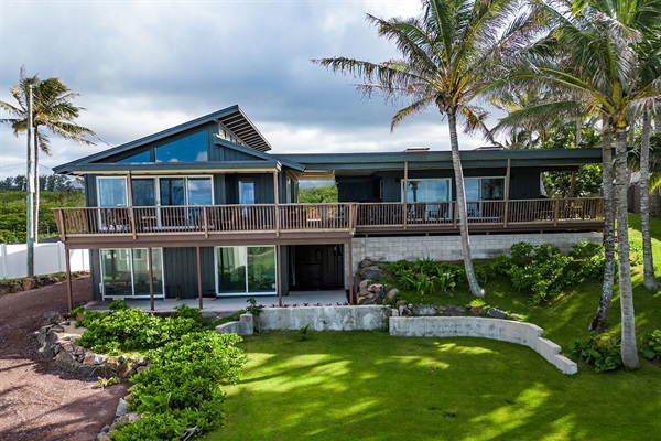 Beachside of the home
