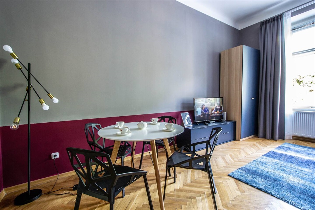 Table in room to have your breakfast or dinner.