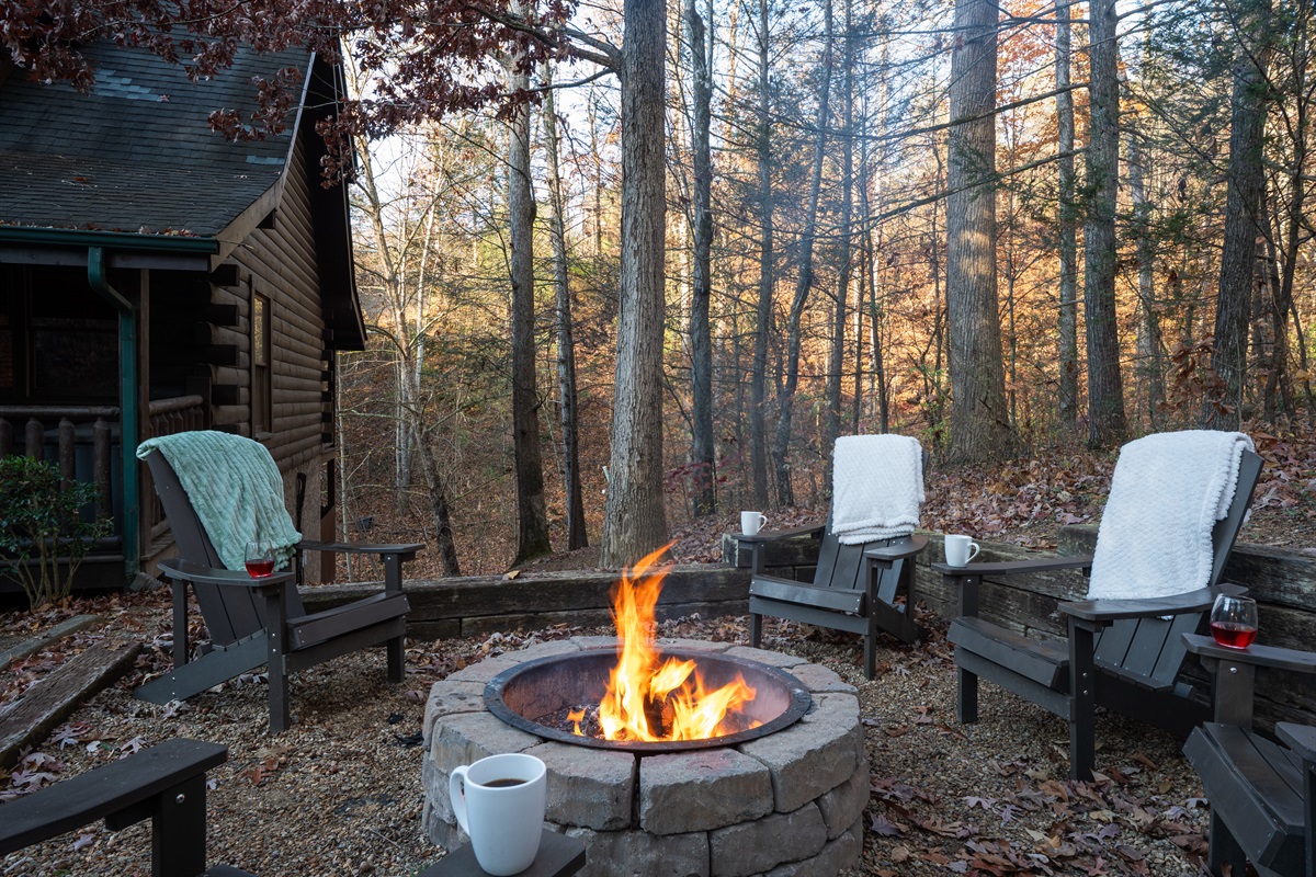 Welcome to cozy and inviting Mighty Oaks Mountain Retreat where lifelong memories are made under the stars gazing while sharing stories around the private fire pit.