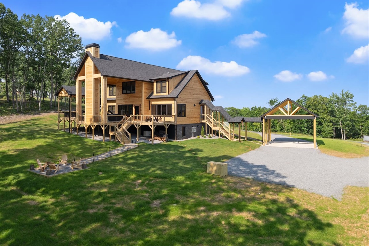 Step into your private oasis with a large backyard, expansive deck, and fire pit perfect for evening gatherings.