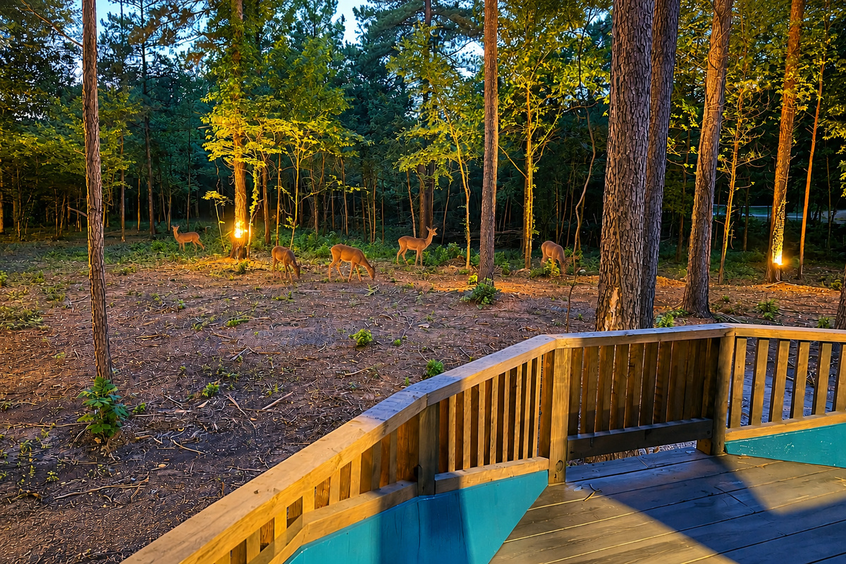 Wildlife Viewing: Deer frequent the area to graze and drink water.