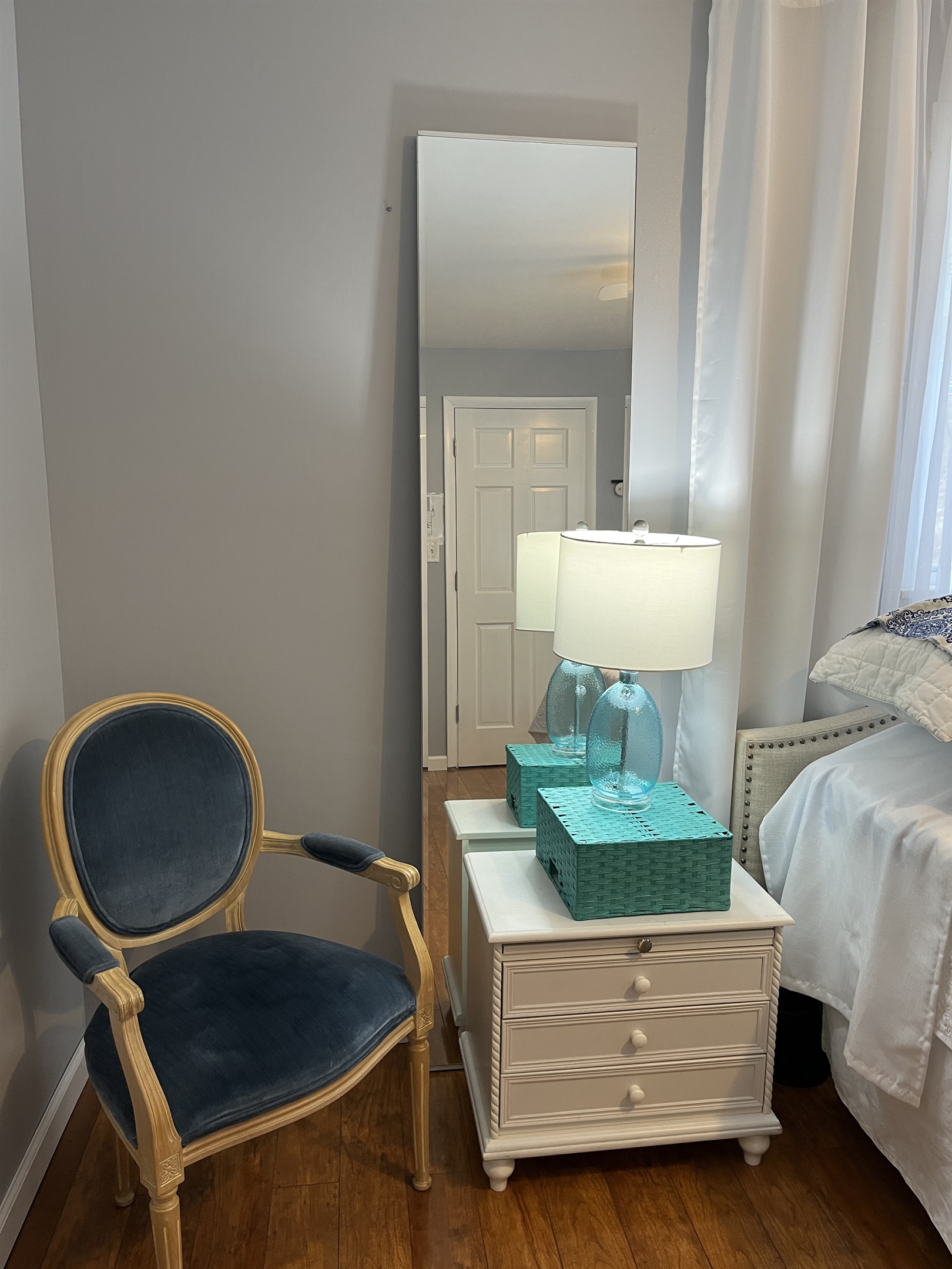 Sitting area in primary bedroom