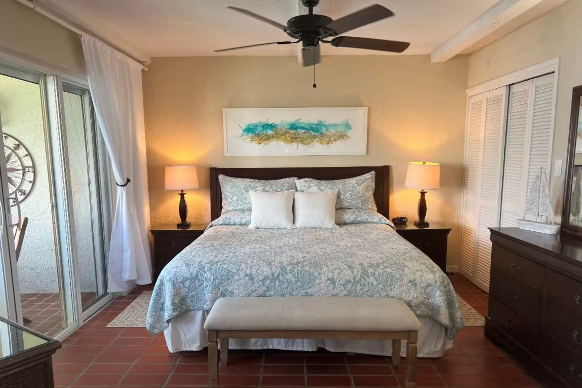 Spacious primary retreat designed for rest and relaxation.