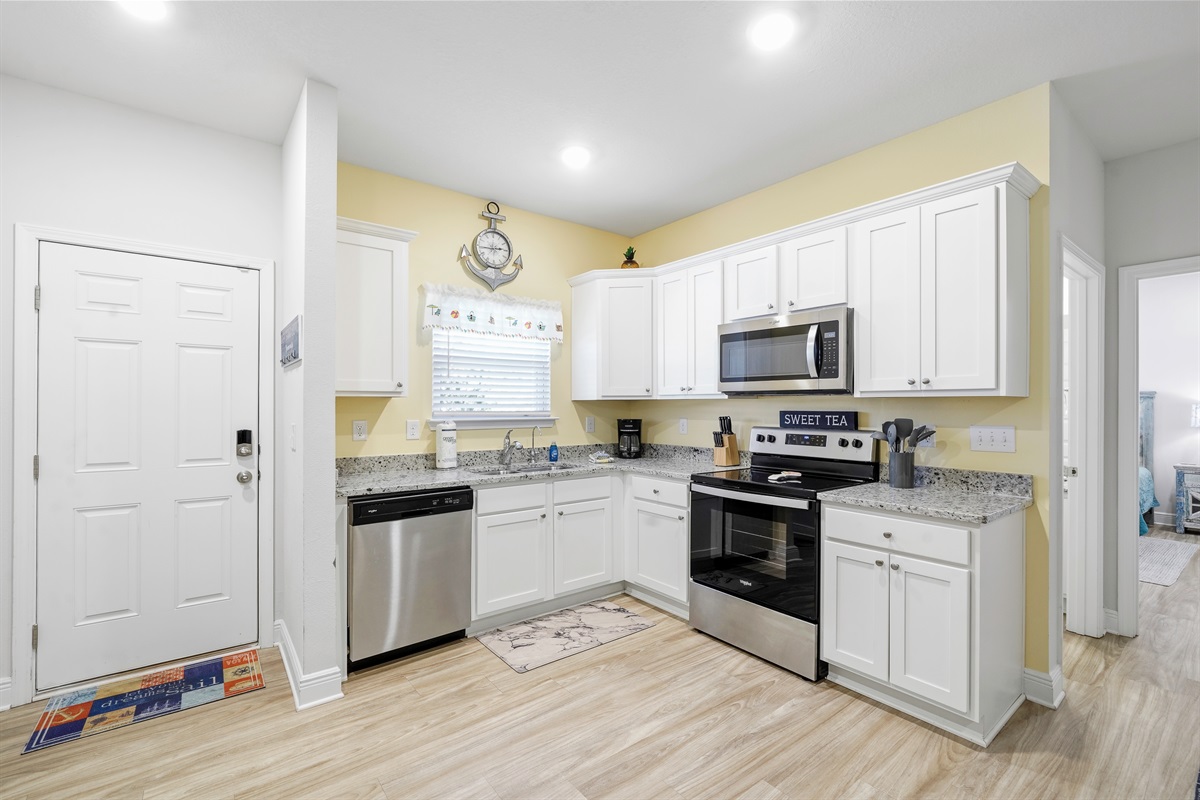 MIL suite kitchen - fully stocked with modern appliances
