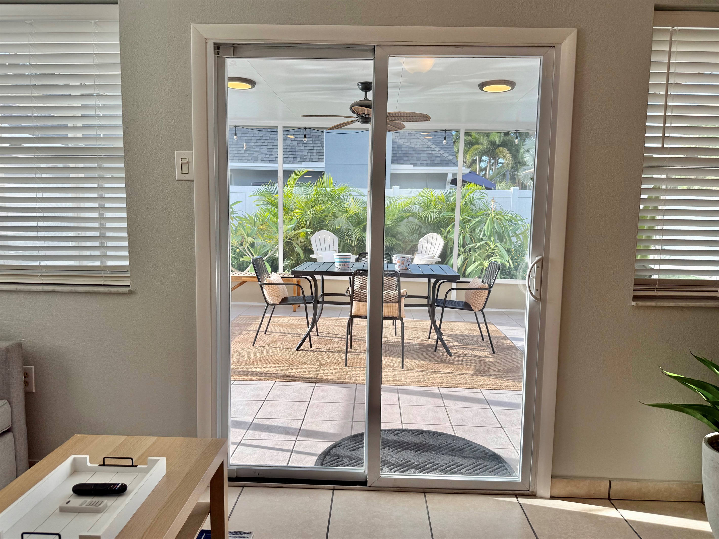 Unwind in style on plush sun loungers or enjoy a meal under the fan-cooled covered patio—your tropical escape awaits.