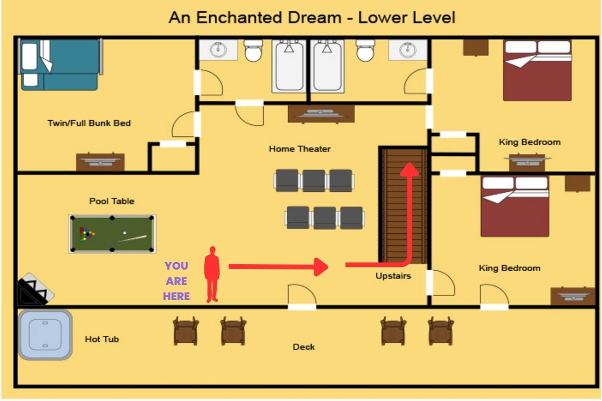 Lower level floor map