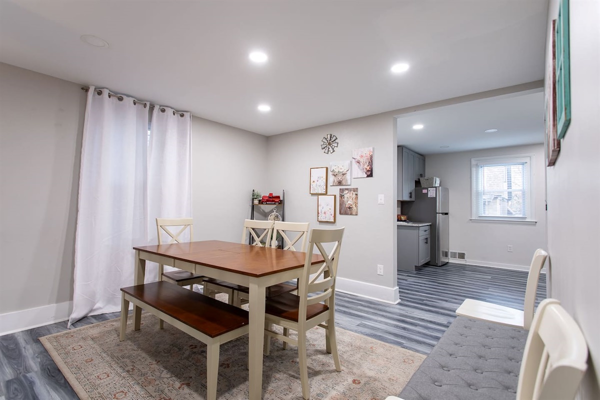 You’ll appreciate the excellent lighting in the dining room and throughout the house.