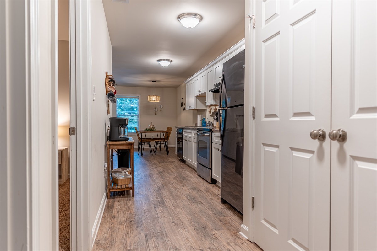 Large hall with laundry closet