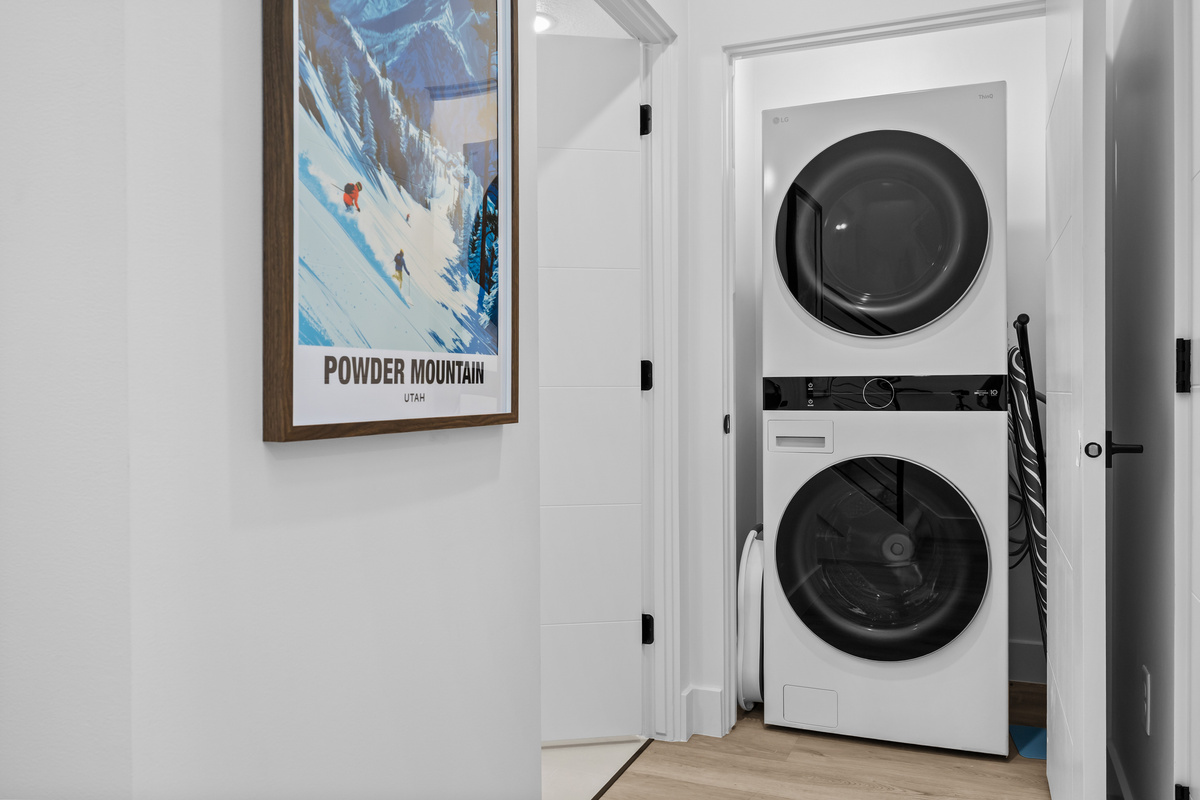 In Unit Laundry Adds Convivence for Extended Stays.