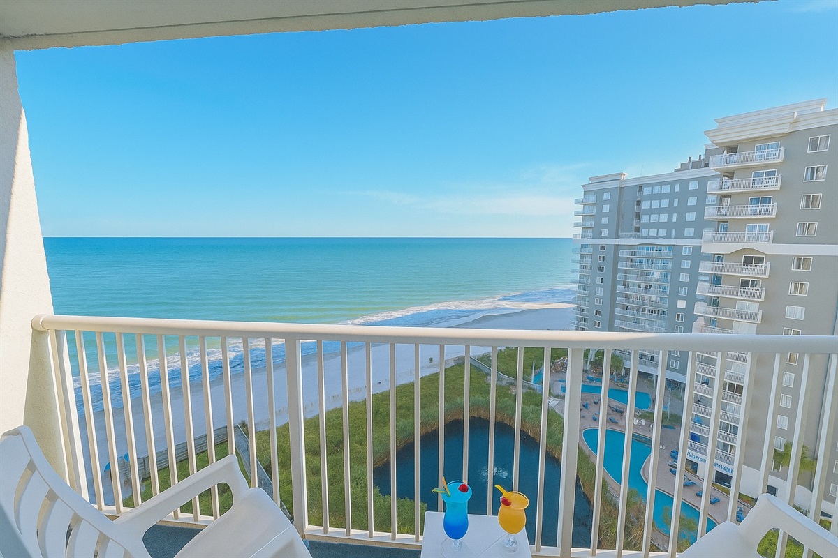 Great view and drinks on the balcony