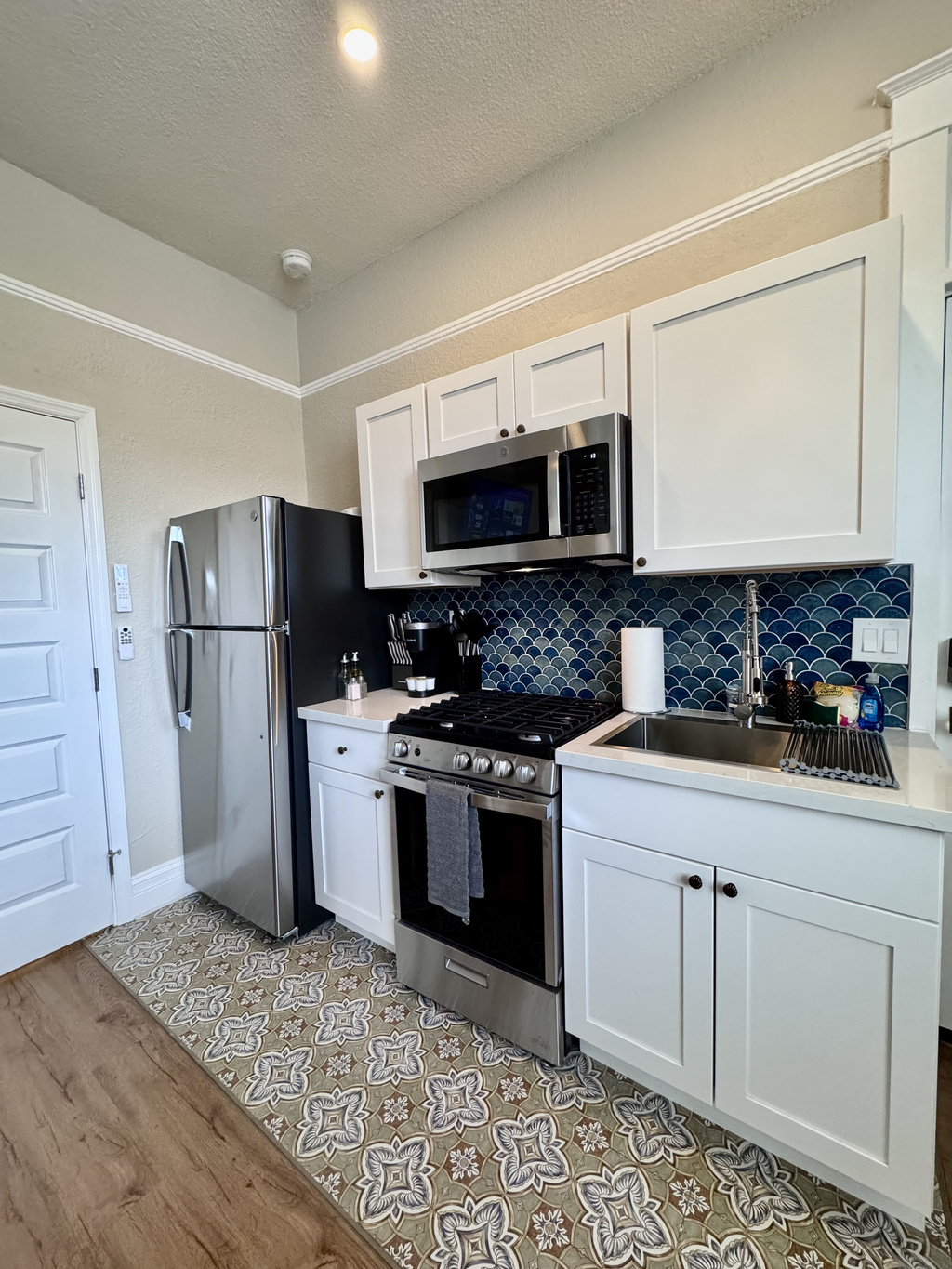 Enjoy the convenience of a private, fully equipped kitchen—perfect for whipping up a meal or a morning coffee.