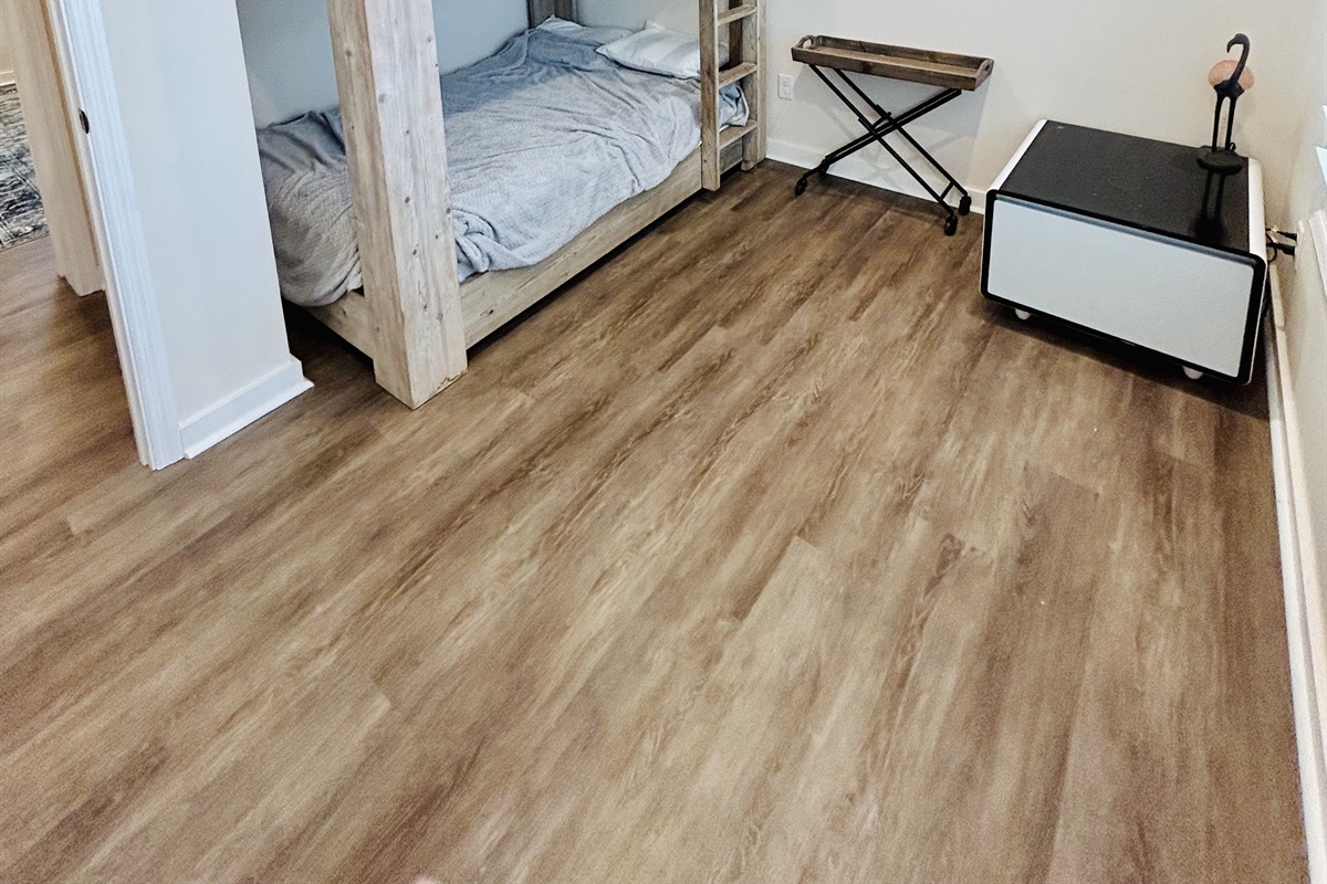 The 2nd bunk room with a mini-fridge/charge table
