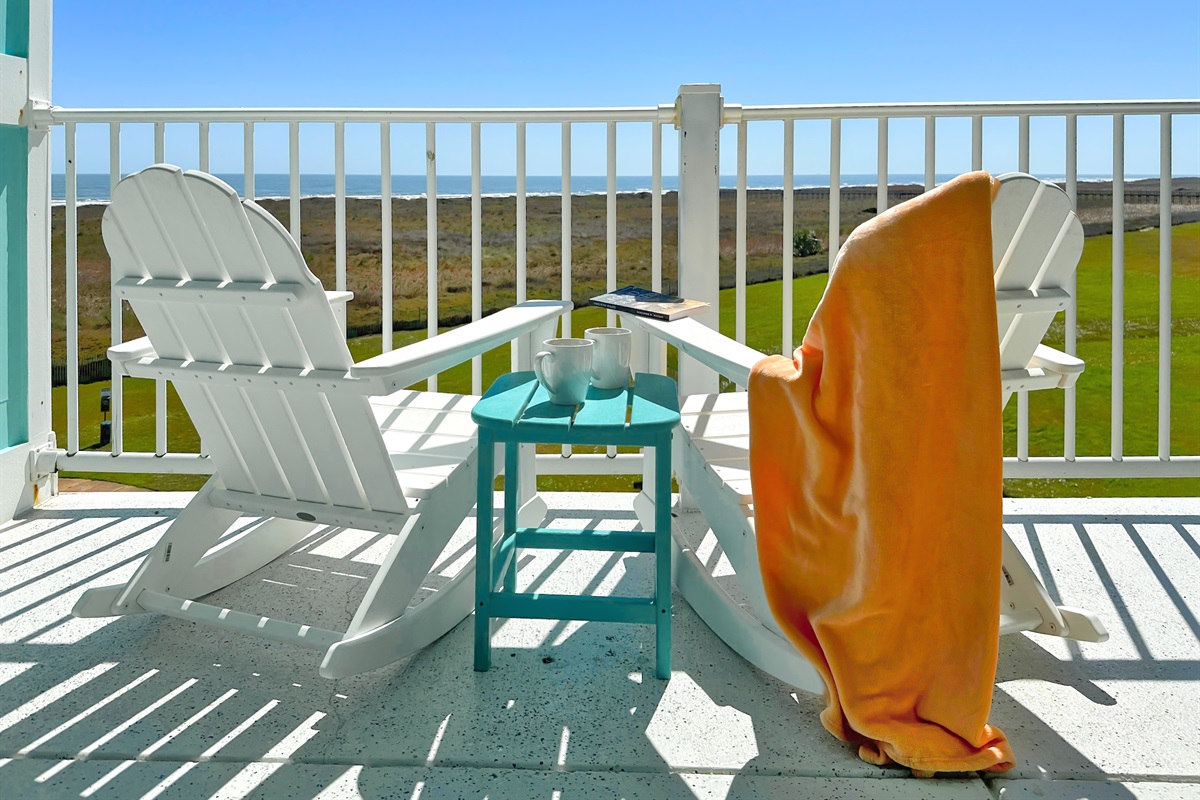 Enjoy morning coffee and near 180o views off the patio!