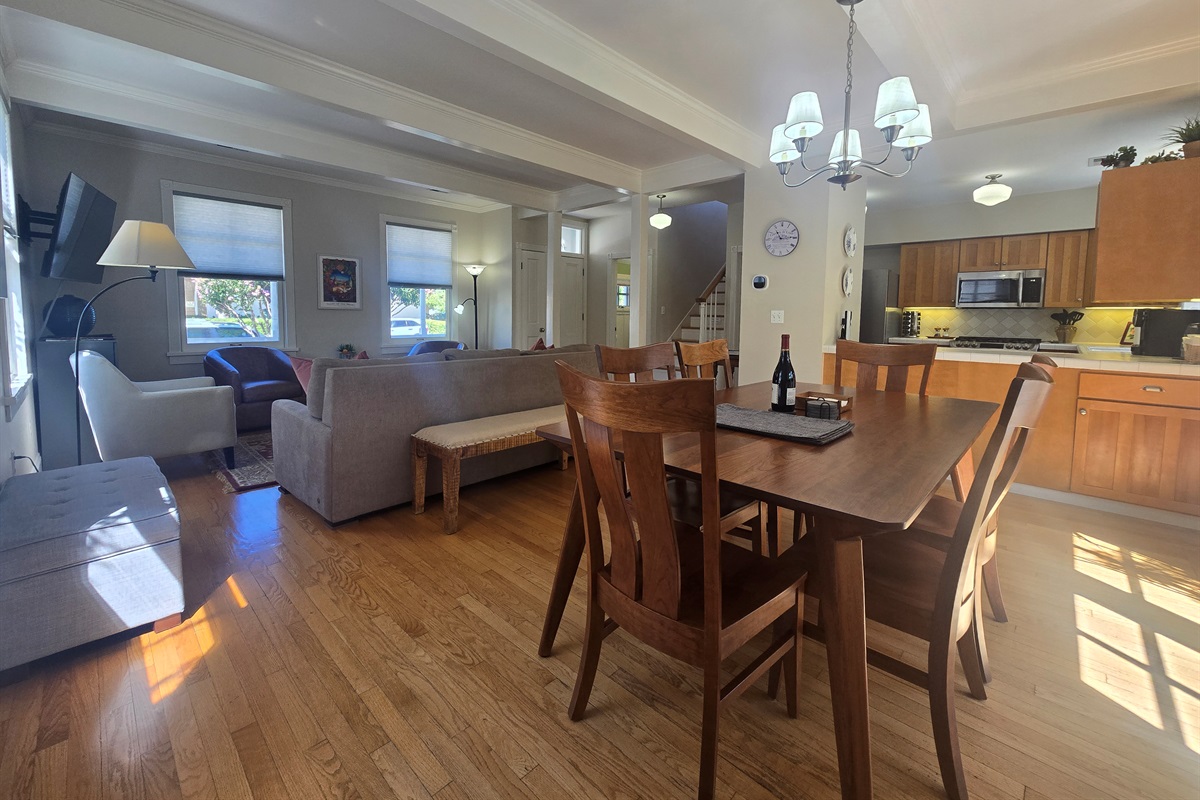 DIning room and living room