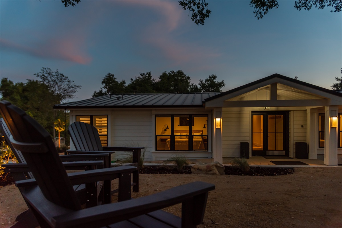 A perfect retreat for relaxing under the twilight sky.