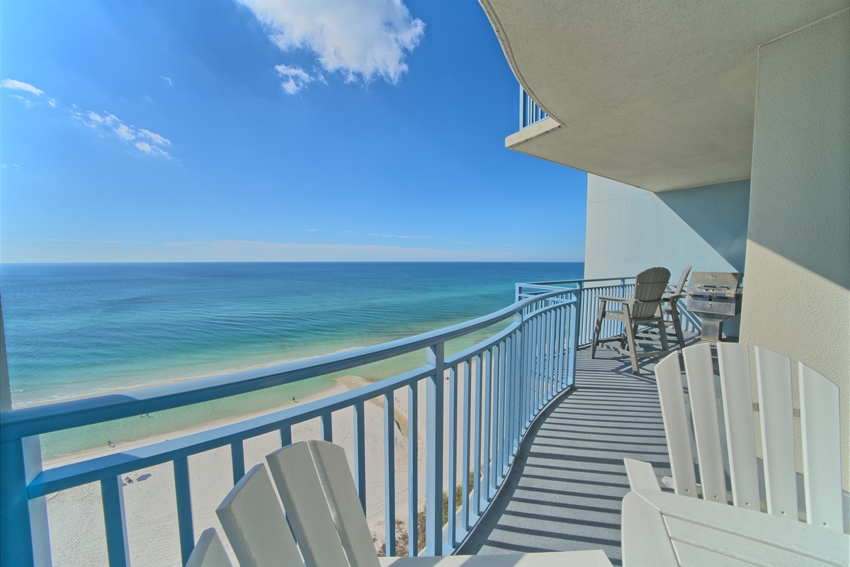 Huge Balcony w/ plenty of seating to enjoy the views