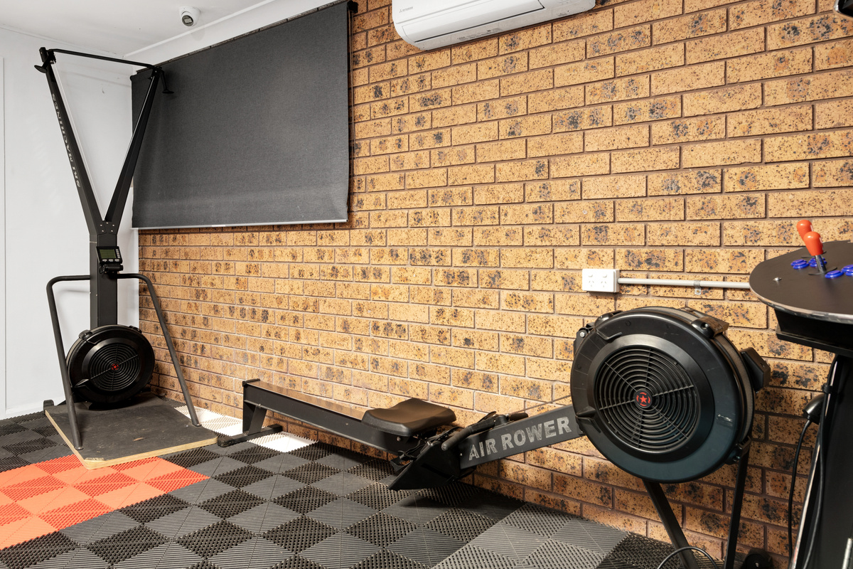 The air ski and air row machines add a fitness option to Skye’s Beach House beside the games, spa and sauna features.