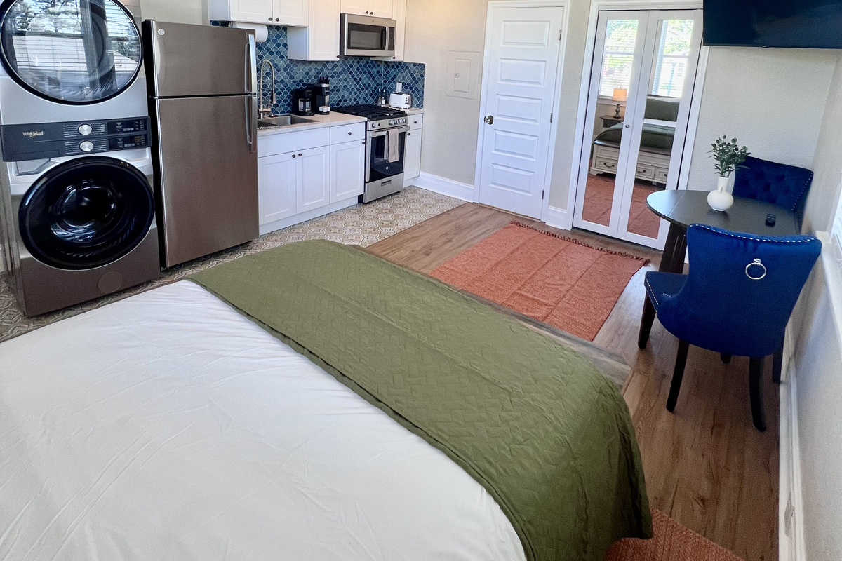 Unwind in your cozy, modern suite—the perfect private retreat for your Prescott getaway.