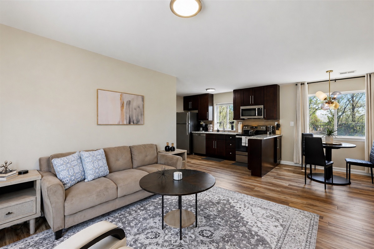 Discover the perfect balance of comfort and aesthetics in our living room.